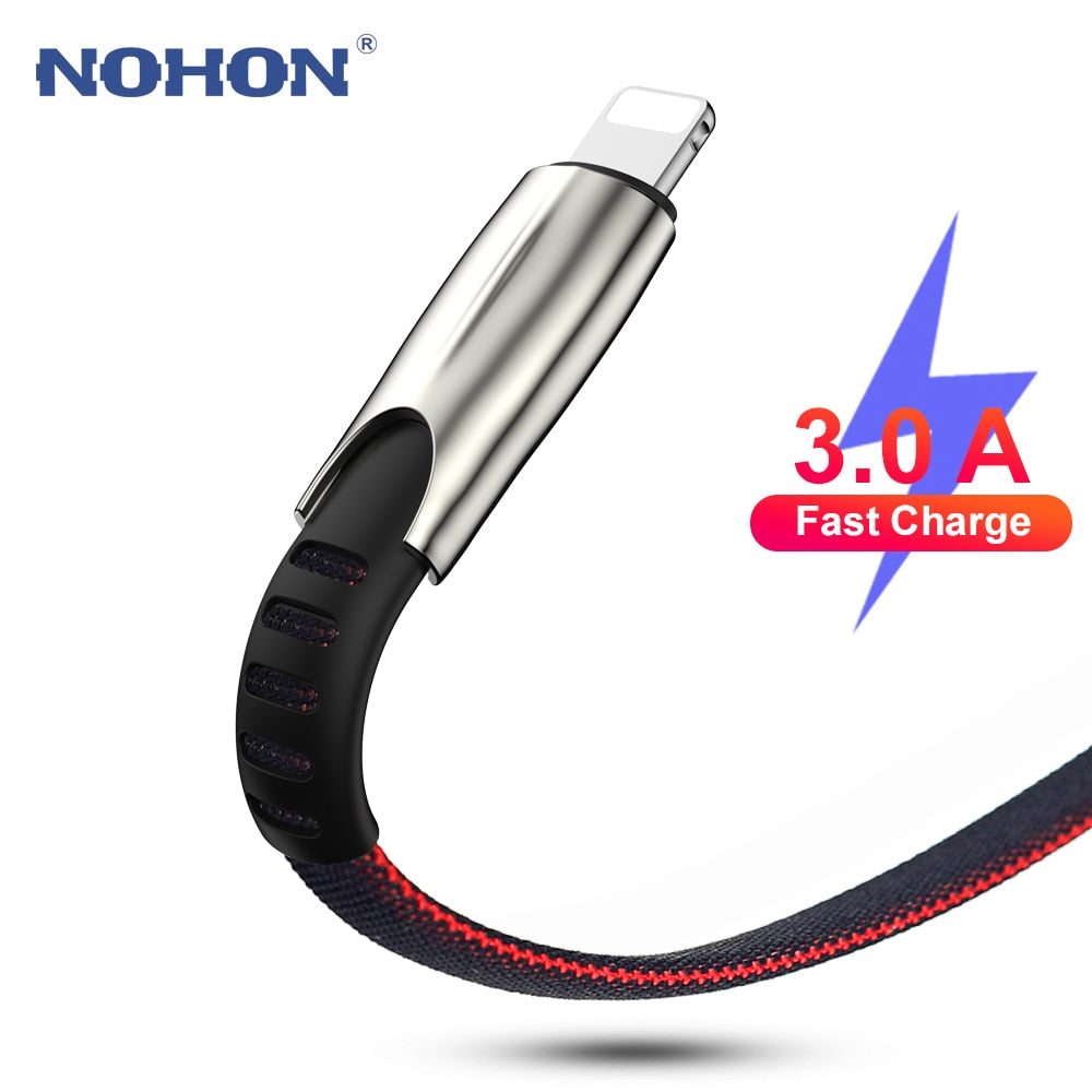 1m 2m 3m 3A Fast Charger USB Cable For iPhone 11 Pro Xs Max XR X 8 7 6 s 6s Plus 5s iPad Origin Mobile Phone Accessory Long Wire