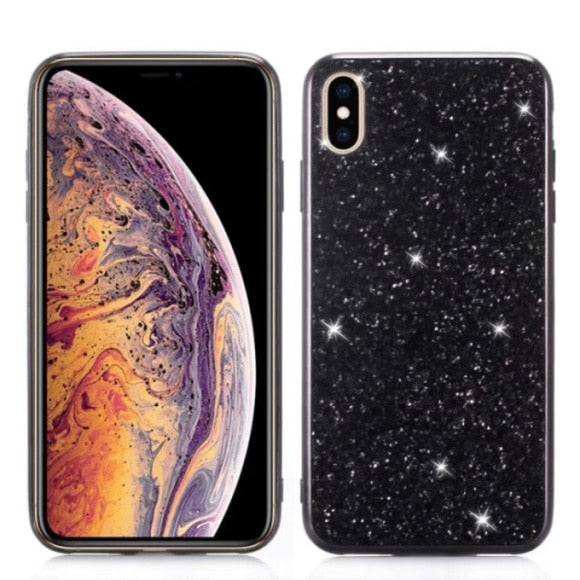 Luxury glitter bling lady back cover case for iphone 7 8 Plus Xs Max XR 11Pro Max galaxy note10 S8 S9 S10 Plus note 8 9 CKHB-FG