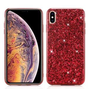 Luxury glitter bling lady back cover case for iphone 7 8 Plus Xs Max XR 11Pro Max galaxy note10 S8 S9 S10 Plus note 8 9 CKHB-FG