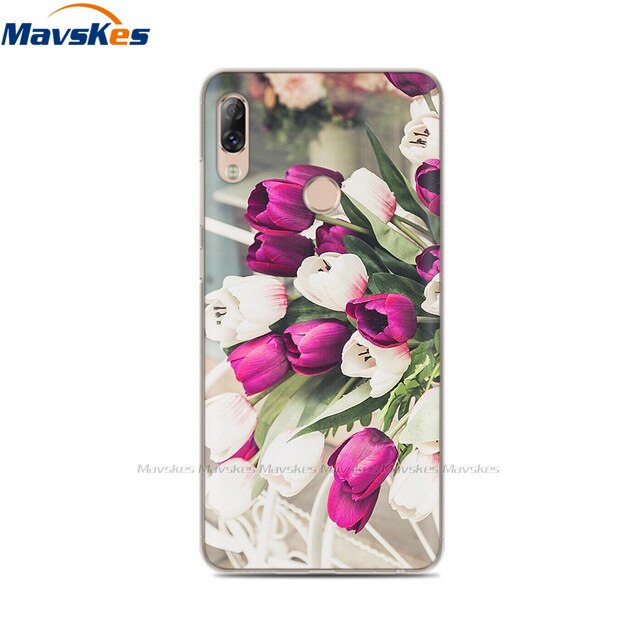 Soft TPU Case For Lenovo K5 Pro Case Back Cover Lady Painting Case Floral Phone Cases For Lenovo K 5 PRO Flower Cute Cat Coque