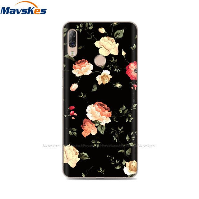 Soft TPU Case For Lenovo K5 Pro Case Back Cover Lady Painting Case Floral Phone Cases For Lenovo K 5 PRO Flower Cute Cat Coque
