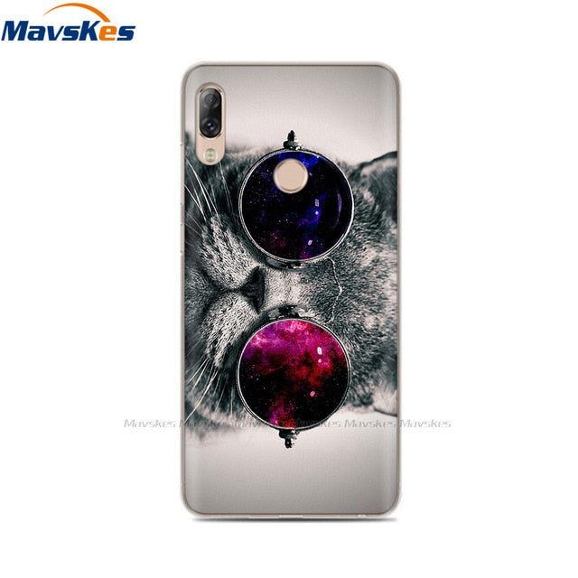 Soft TPU Case For Lenovo K5 Pro Case Back Cover Lady Painting Case Floral Phone Cases For Lenovo K 5 PRO Flower Cute Cat Coque