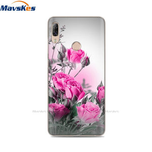 Soft TPU Case For Lenovo K5 Pro Case Back Cover Lady Painting Case Floral Phone Cases For Lenovo K 5 PRO Flower Cute Cat Coque