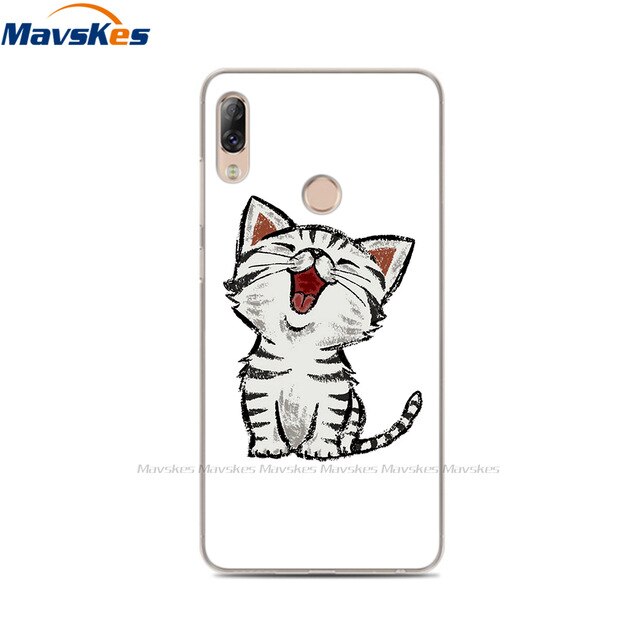 Soft TPU Case For Lenovo K5 Pro Case Back Cover Lady Painting Case Floral Phone Cases For Lenovo K 5 PRO Flower Cute Cat Coque