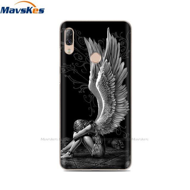 Soft TPU Case For Lenovo K5 Pro Case Back Cover Lady Painting Case Floral Phone Cases For Lenovo K 5 PRO Flower Cute Cat Coque