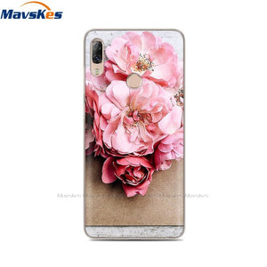 Soft TPU Case For Lenovo K5 Pro Case Back Cover Lady Painting Case Floral Phone Cases For Lenovo K 5 PRO Flower Cute Cat Coque