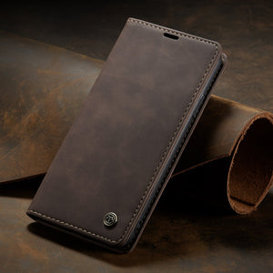 Suitable For Samsung Galaxy Note10 S10 S9 S8 A70 A30 A50 A80 Case, The Business Grade Retro Matte Soft PU Mobile Phone Case