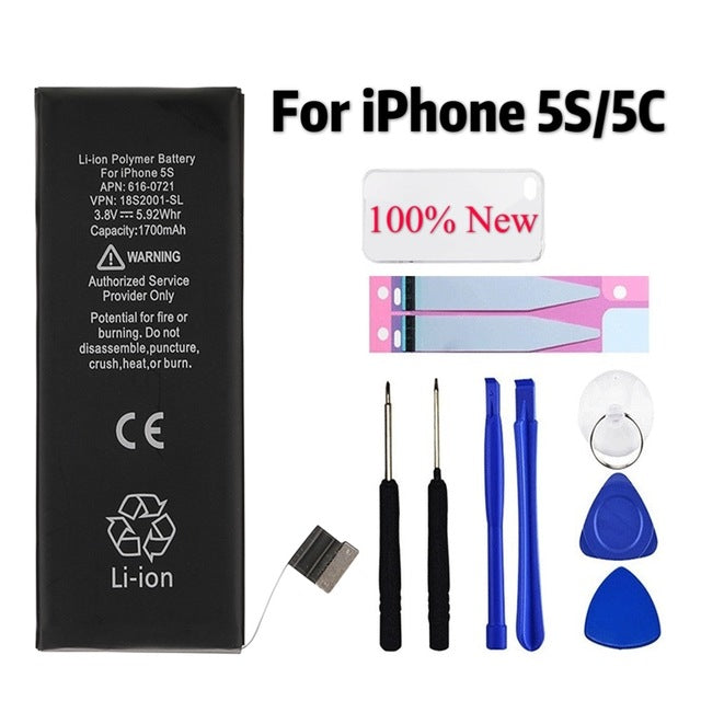 Orignial Mobile Phone Battery For iPhone 6S 6 5 SE 5S 7 Replacement Batterie 0 Cycle Battery For iPhone 6S Tool Sticker Case