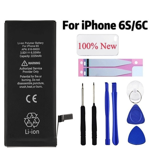 Orignial Mobile Phone Battery For iPhone 6S 6 5 SE 5S 7 Replacement Batterie 0 Cycle Battery For iPhone 6S Tool Sticker Case