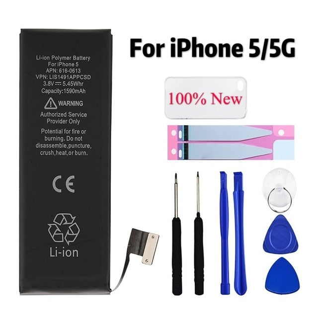 Orignial Mobile Phone Battery For iPhone 6S 6 5 SE 5S 7 Replacement Batterie 0 Cycle Battery For iPhone 6S Tool Sticker Case