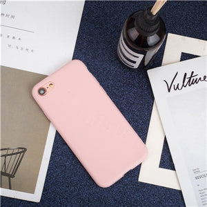 Luxury Thin Soft Color Phone Case for iPhone 7 8 6 6s plus 5 5s SE Case Silicone Back Cover Capa for iPhone X Xs 11 Pro Max XR
