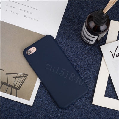 Luxury Thin Soft Color Phone Case for iPhone 7 8 6 6s plus 5 5s SE Case Silicone Back Cover Capa for iPhone X Xs 11 Pro Max XR