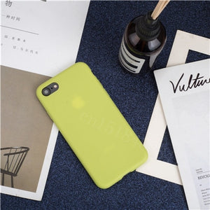 Luxury Thin Soft Color Phone Case for iPhone 7 8 6 6s plus 5 5s SE Case Silicone Back Cover Capa for iPhone X Xs 11 Pro Max XR