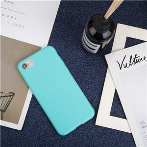 Luxury Thin Soft Color Phone Case for iPhone 7 8 6 6s plus 5 5s SE Case Silicone Back Cover Capa for iPhone X Xs 11 Pro Max XR