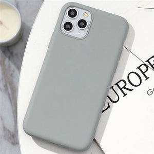 White Black Matte Coque For iPhone 11 Pro Xs Max XR X 10 5 5S SE 2020 6 6S 7 8 Plus TPU Back Cover For iPhone 7 Plus Phone Case