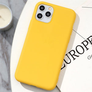White Black Matte Coque For iPhone 11 Pro Xs Max XR X 10 5 5S SE 2020 6 6S 7 8 Plus TPU Back Cover For iPhone 7 Plus Phone Case