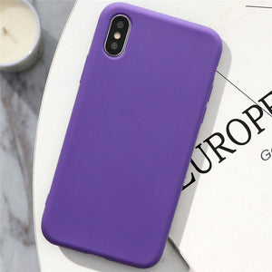 White Black Matte Coque For iPhone 11 Pro Xs Max XR X 10 5 5S SE 2020 6 6S 7 8 Plus TPU Back Cover For iPhone 7 Plus Phone Case