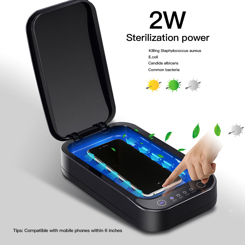 Portable 5V UV Phone Sterilizer Box Cell Phone Disinfector Personal Sanitizer Jewelry Ultraviolet Watch Disinfect Cabinet