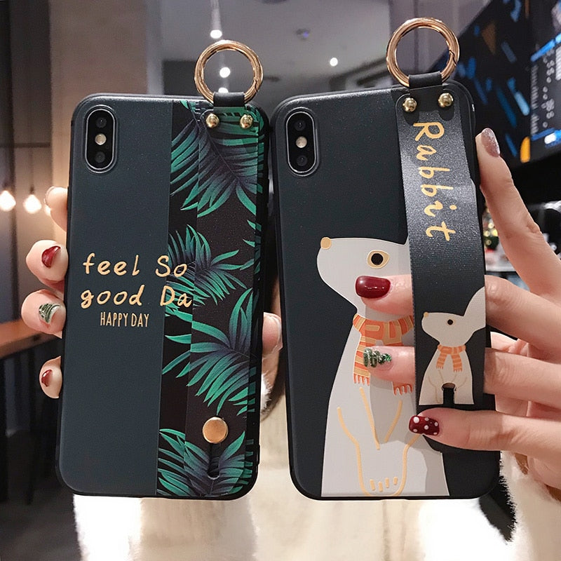 beautiful Wrist Phone Case For Samsung Galaxy S20 Plus Ultra S10 S9 S8 Note 10 9 8 A30S A40 A50S A51 A60 A70 A7 A71 M40S Cover
