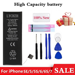 Orignial Mobile Phone Battery For iPhone 6S 6 5 SE 5S 7 Replacement Batterie 0 Cycle Battery For iPhone 6S Tool Sticker Case