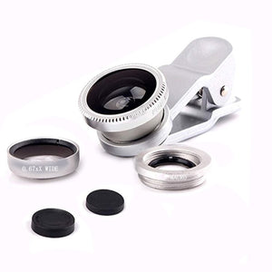 Orsda phone lens fisheye lens 0.67x wide-angle zoom lens fisheye lens 6x macro lens camera kit (with clip lens) for smartphones