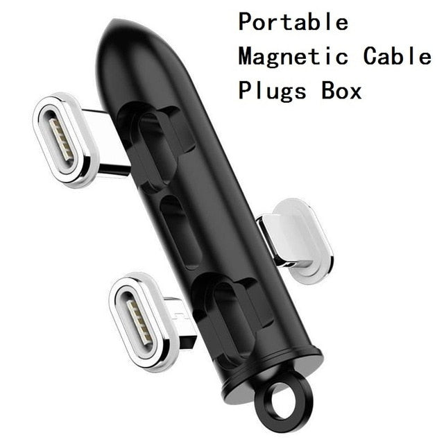 Round Magnetic Cable plug Type C Micro USB C 8 pin Plugs Fast Charging Adapter Phone Microusb Type-C Magnet Charger Plug