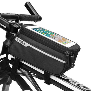 Waterproof Bicycle Bag Nylon Bike Cyling Cell Mobile Phone Bag Case 5.5'' 6'' Bicycle Panniers Frame Front Tube Bags Accessories