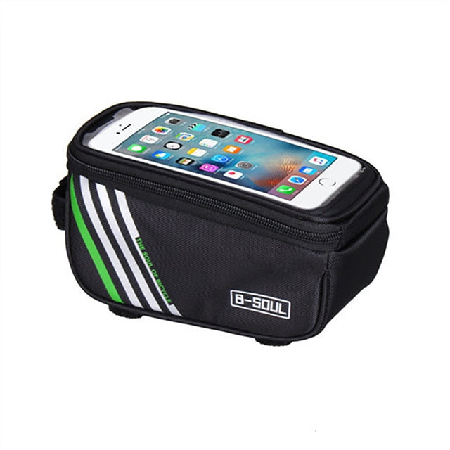 Waterproof Bicycle Bag Nylon Bike Cyling Cell Mobile Phone Bag Case 5.5'' 6'' Bicycle Panniers Frame Front Tube Bags Accessories