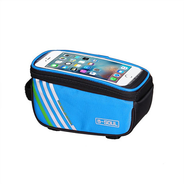 Waterproof Bicycle Bag Nylon Bike Cyling Cell Mobile Phone Bag Case 5.5'' 6'' Bicycle Panniers Frame Front Tube Bags Accessories