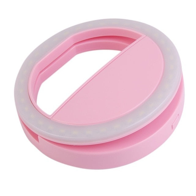 RK12 Selfie Led Ring Light Portable Mobile Selfie Lamp for Iphone Clip Lampe Selfi Telephone Lampa Na Telefon Lens Photography