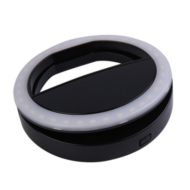 RK12 Selfie Led Ring Light Portable Mobile Selfie Lamp for Iphone Clip Lampe Selfi Telephone Lampa Na Telefon Lens Photography