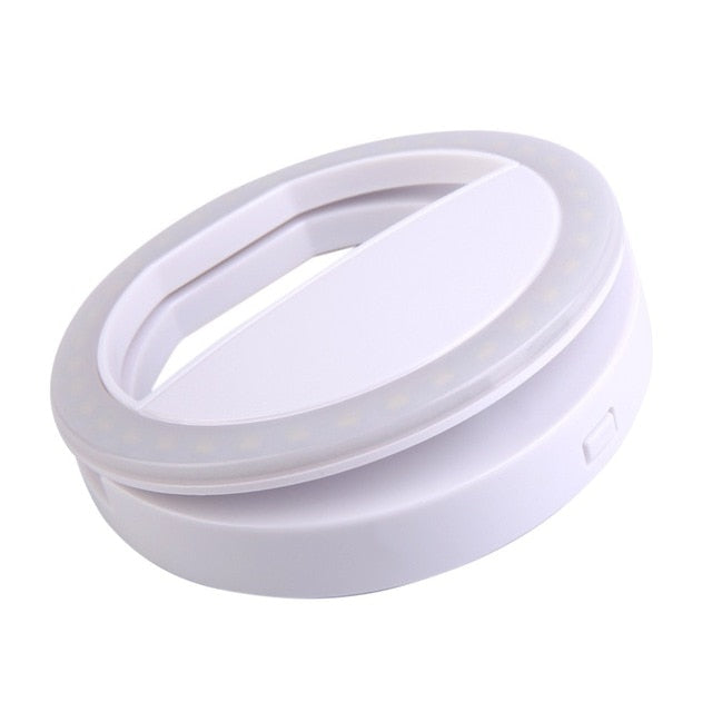 RK12 Selfie Led Ring Light Portable Mobile Selfie Lamp for Iphone Clip Lampe Selfi Telephone Lampa Na Telefon Lens Photography