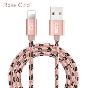 PZOZ Usb Cable For iphone cable 11 pro max Xs Xr X SE 2 8 7 6 plus 6s 5s ipad air mini 4 fast charging cables For iphone charger