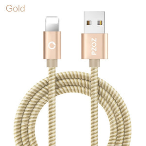 PZOZ Usb Cable For iphone cable 11 pro max Xs Xr X SE 2 8 7 6 plus 6s 5s ipad air mini 4 fast charging cables For iphone charger
