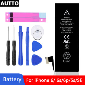 New 100% AAA Grade Phone battery For iPhone SE 5S 5C 6 6S battery 6 7 8 Plus X XS XR XS Max Replacement built-in lithium battery