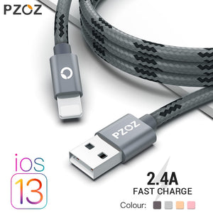 PZOZ Usb Cable For iphone cable 11 pro max Xs Xr X SE 2 8 7 6 plus 6s 5s ipad air mini 4 fast charging cables For iphone charger
