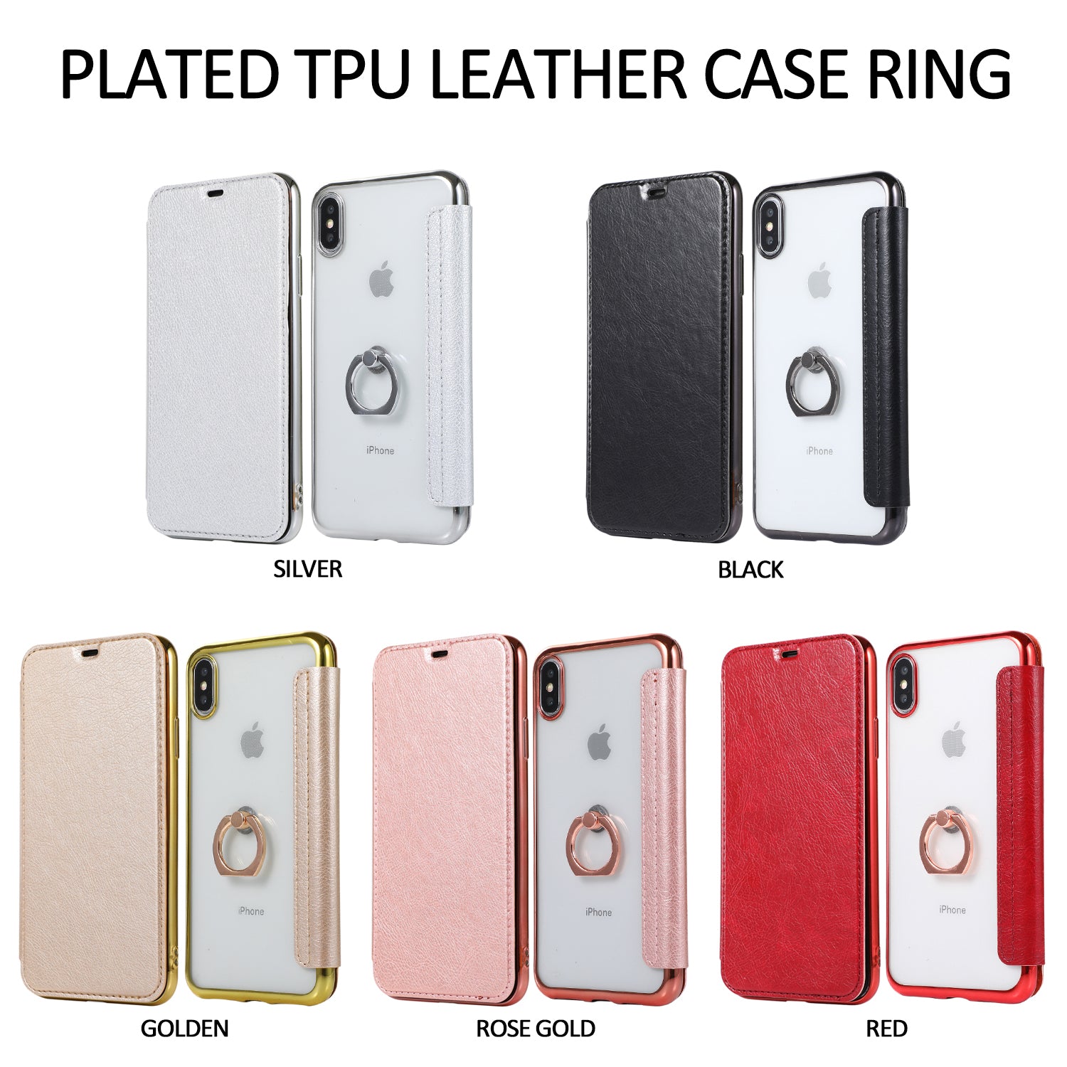 Ring clasp plating holster Phone case  For iPhone 5G 6G 7G 6P 7P X XSMAX XR 11 11PRO 11PROMAX case