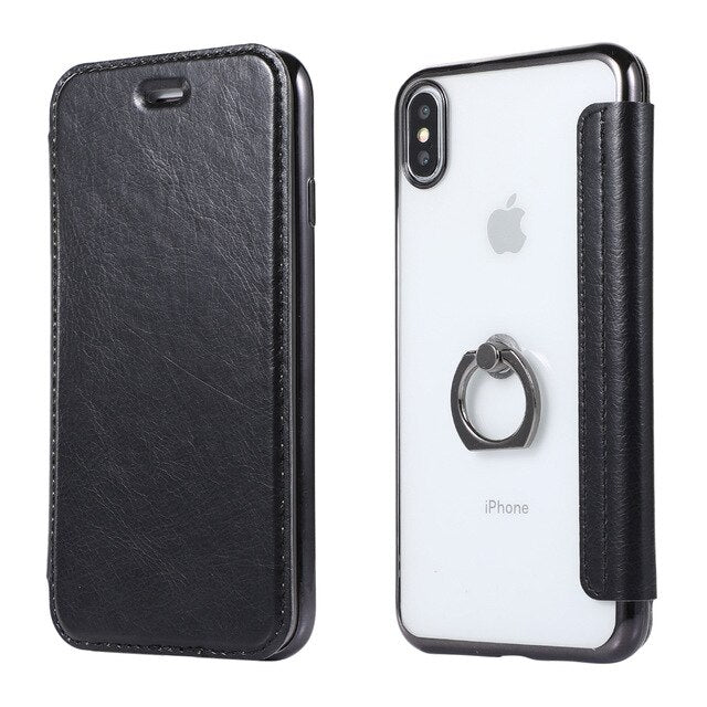 Ring clasp plating holster Phone case  For iPhone 5G 6G 7G 6P 7P X XSMAX XR 11 11PRO 11PROMAX case