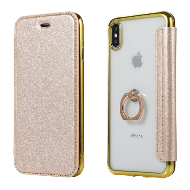 Ring clasp plating holster Phone case  For iPhone 5G 6G 7G 6P 7P X XSMAX XR 11 11PRO 11PROMAX case