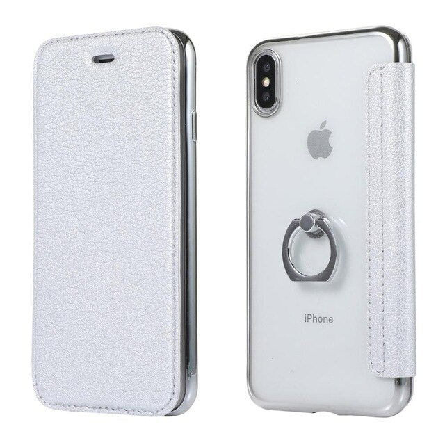 Ring clasp plating holster Phone case  For iPhone 5G 6G 7G 6P 7P X XSMAX XR 11 11PRO 11PROMAX case