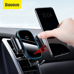 Baseus 15W Wireless Charger Car Mount for Air Vent Mount Car Phone Holder Intelligent Infrared Fast Wireless Charging Charger