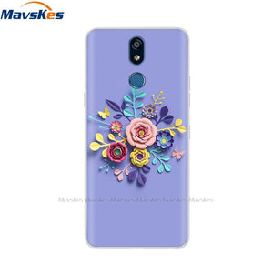 For LG K40 K 40 Case 2019 Cartoon Fashion Silicone Soft TPU Back Cover Coque For LG K40 Phone Cases Cute Flower Cat Lady Fundas