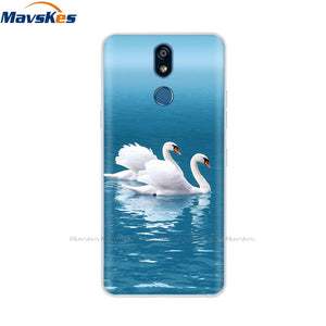 For LG K40 K 40 Case 2019 Cartoon Fashion Silicone Soft TPU Back Cover Coque For LG K40 Phone Cases Cute Flower Cat Lady Fundas