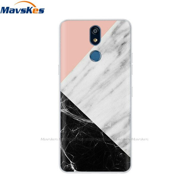 For LG K40 K 40 Case 2019 Cartoon Fashion Silicone Soft TPU Back Cover Coque For LG K40 Phone Cases Cute Flower Cat Lady Fundas