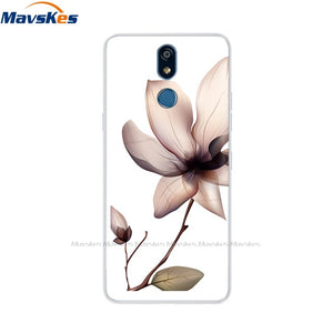 For LG K40 K 40 Case 2019 Cartoon Fashion Silicone Soft TPU Back Cover Coque For LG K40 Phone Cases Cute Flower Cat Lady Fundas