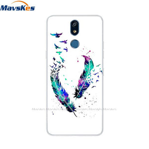 For LG K40 K 40 Case 2019 Cartoon Fashion Silicone Soft TPU Back Cover Coque For LG K40 Phone Cases Cute Flower Cat Lady Fundas