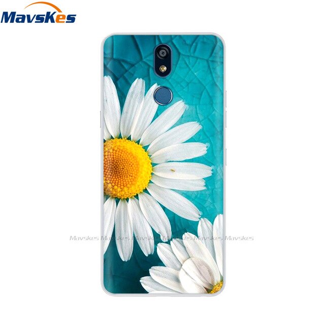 For LG K40 K 40 Case 2019 Cartoon Fashion Silicone Soft TPU Back Cover Coque For LG K40 Phone Cases Cute Flower Cat Lady Fundas