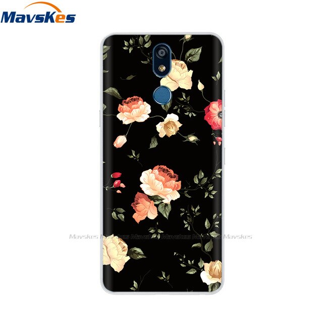 For LG K40 K 40 Case 2019 Cartoon Fashion Silicone Soft TPU Back Cover Coque For LG K40 Phone Cases Cute Flower Cat Lady Fundas