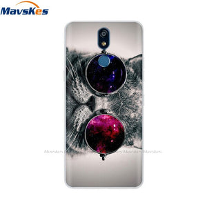 For LG K40 K 40 Case 2019 Cartoon Fashion Silicone Soft TPU Back Cover Coque For LG K40 Phone Cases Cute Flower Cat Lady Fundas