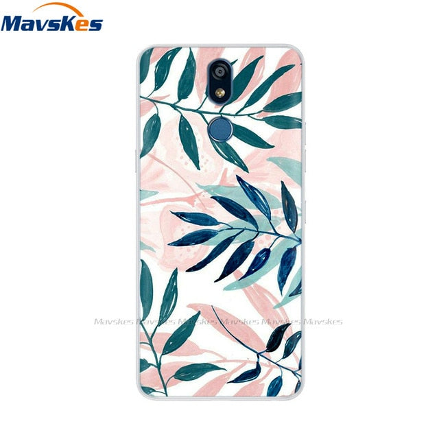 For LG K40 K 40 Case 2019 Cartoon Fashion Silicone Soft TPU Back Cover Coque For LG K40 Phone Cases Cute Flower Cat Lady Fundas